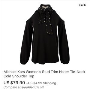Michael by Michael Kors studded cold shoulders